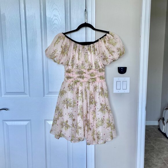 J.ING Marie Antoinette Mini Dress Puff Sleeve Romantic Garden Party Kawaii Fairy - Picture 5 of 8